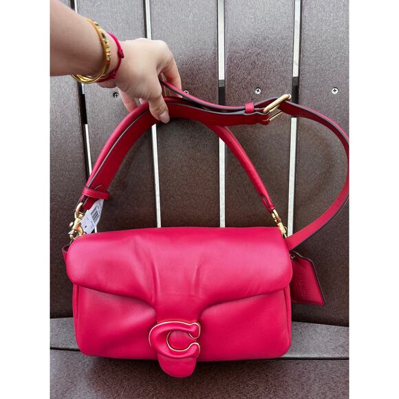 COACH NWT Leather Tabby Pink Pillow Rectangular Crossbody Bag - Picture 5 of 11